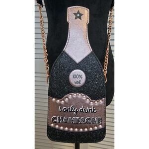 NWT Skinny Dip Champagne Bottle Purse PARTY BALLETCORE WHIMSIGOTH FESTIVAL